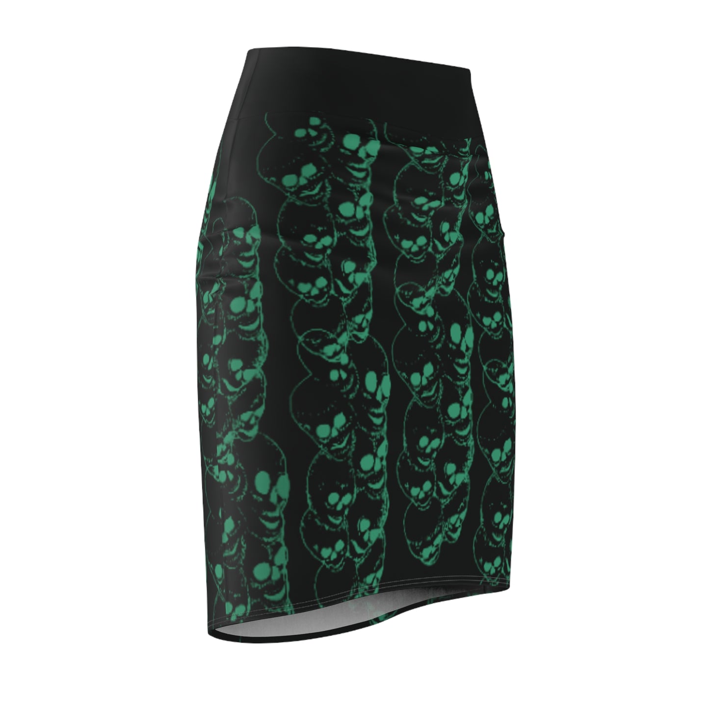 Copy of Skirt Neon Green Skull Print, Women's Clothing, Skeleton Skirt, Halloween Dress