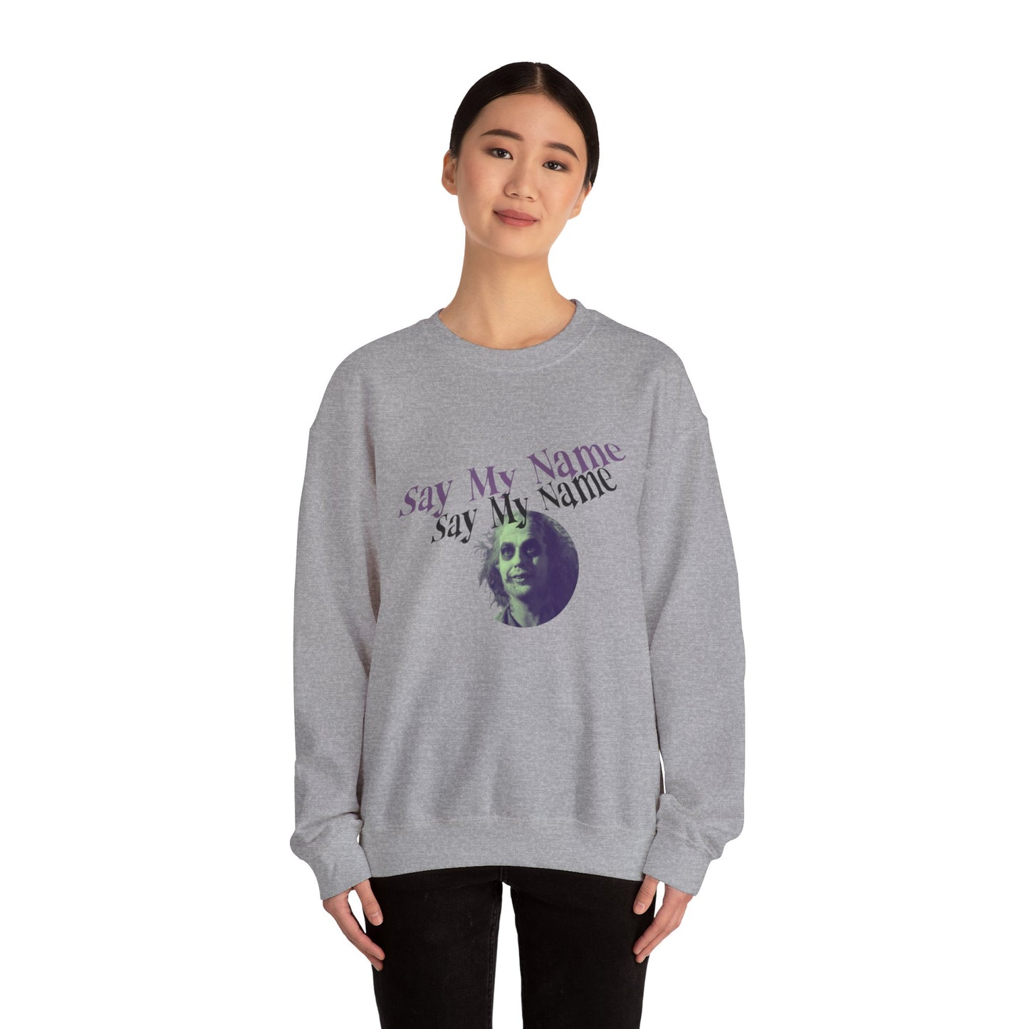 Beetlejuice Inspired Sweatshirt Unisex Crewneck Sweatshirt, Mens Halloween, funny graphic shirts