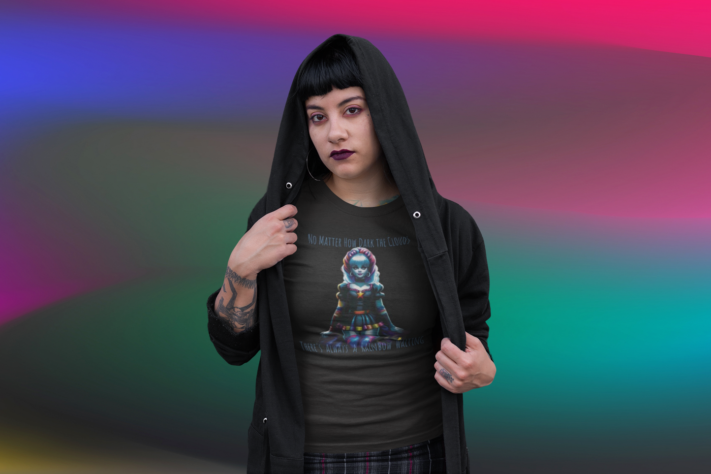Rainbow Brite Goth Cotton Tee