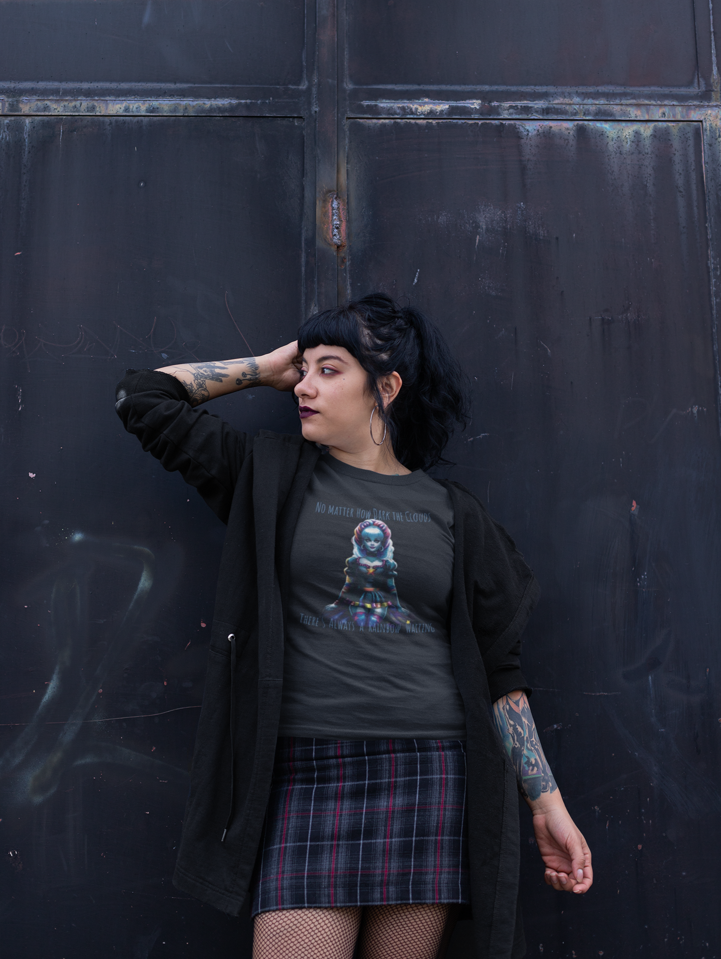 Rainbow Brite Goth Cotton Tee