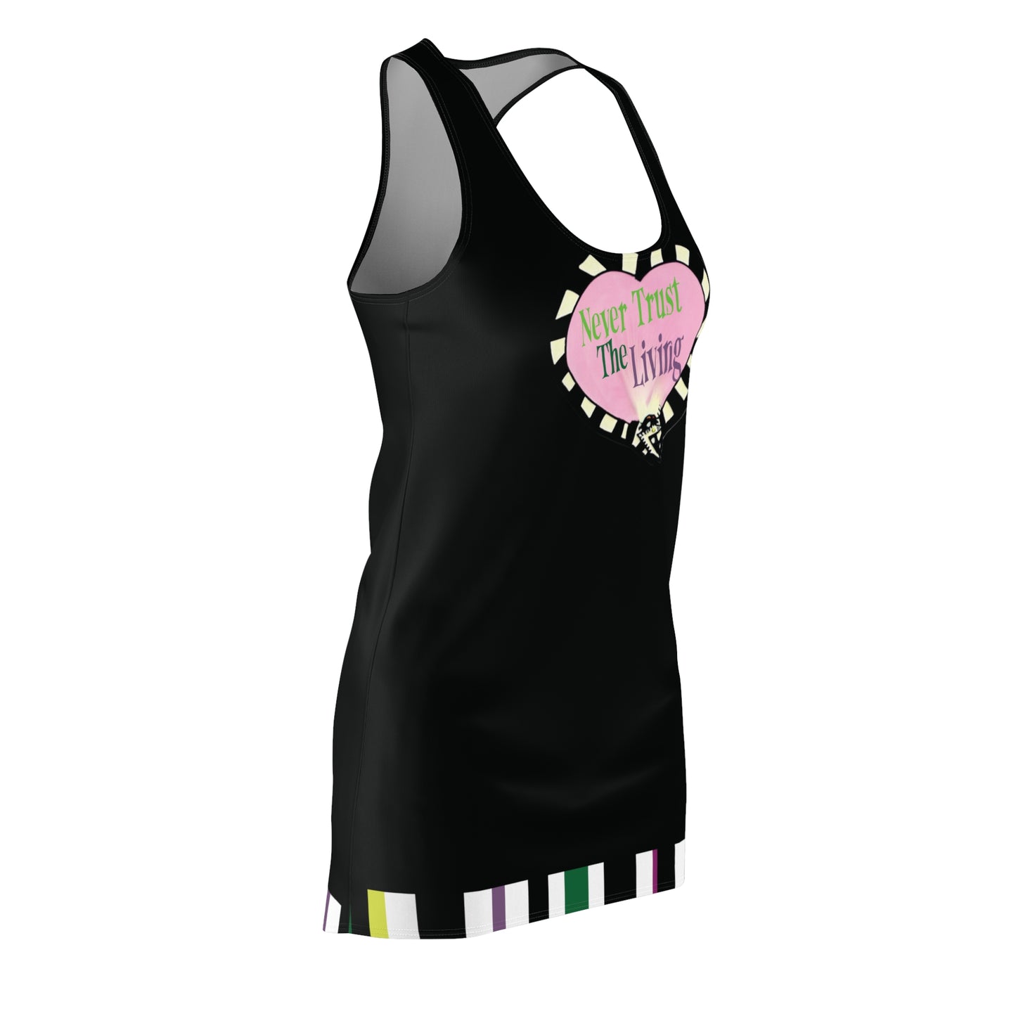 Beetlejuice Striped Halloween Cosplay Outfit, Beetlejuice Women's Sexy Dress