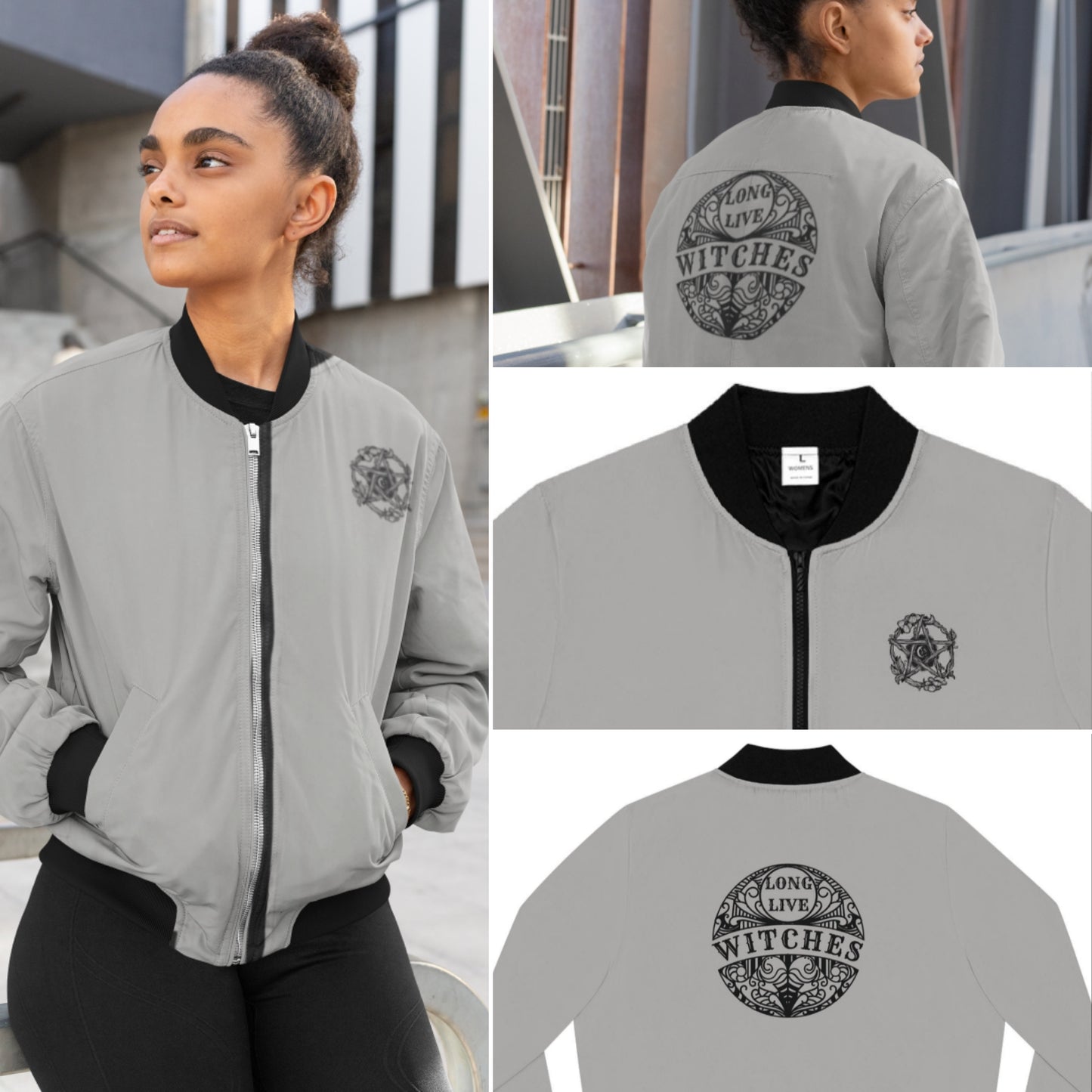 Es lebe die Hexen Damen Bomberjacke (AOP) Wicca Frauen